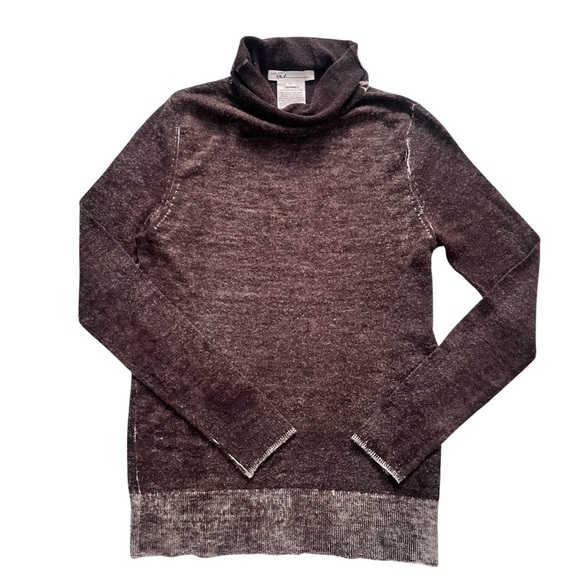 PAYCHI GUH 100% Mongolian Worsted Cashmere Turtleneck Size L M Luxury - Picture 2 of 7